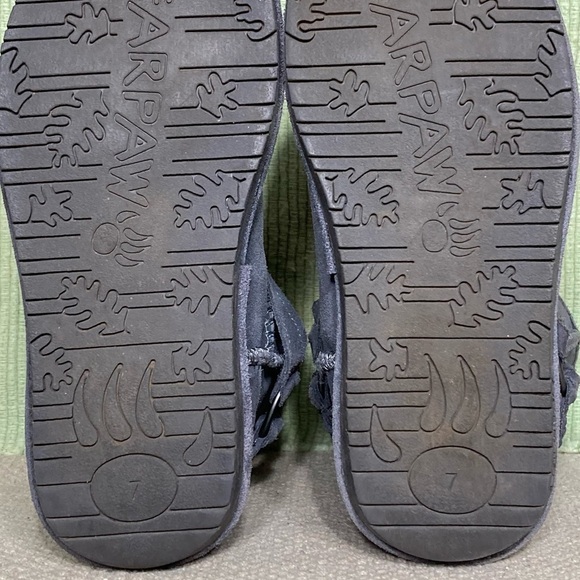 BEARPAW Womens Adele Grey Braided Harness Suede/Wool/Sheepskn Short Boots SZUS 7 - Picture 10 of 12